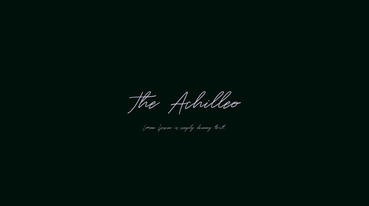 The Achilleo Font