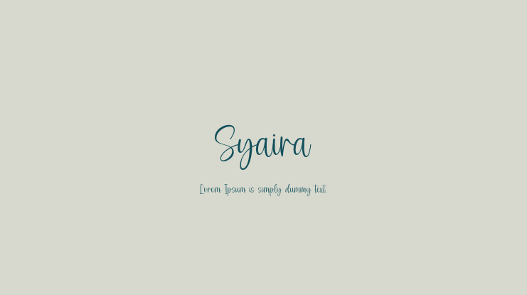 Syaira Font