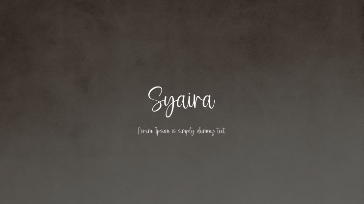 Syaira Font