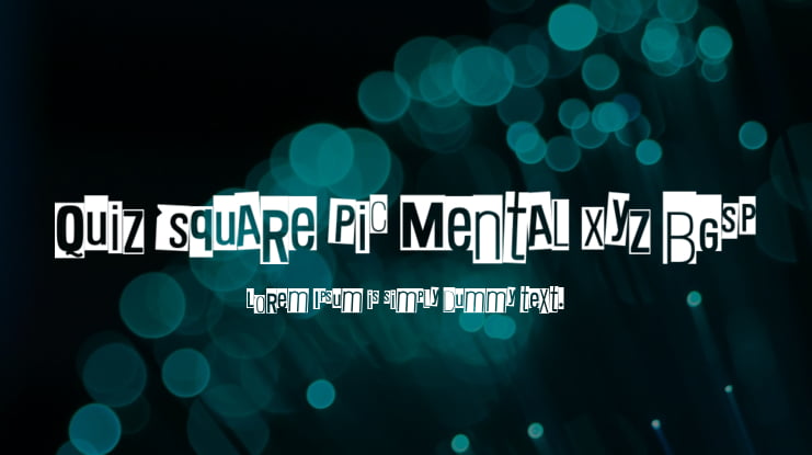 Quiz Square Pic Mental Xyz Bgsp Font Family