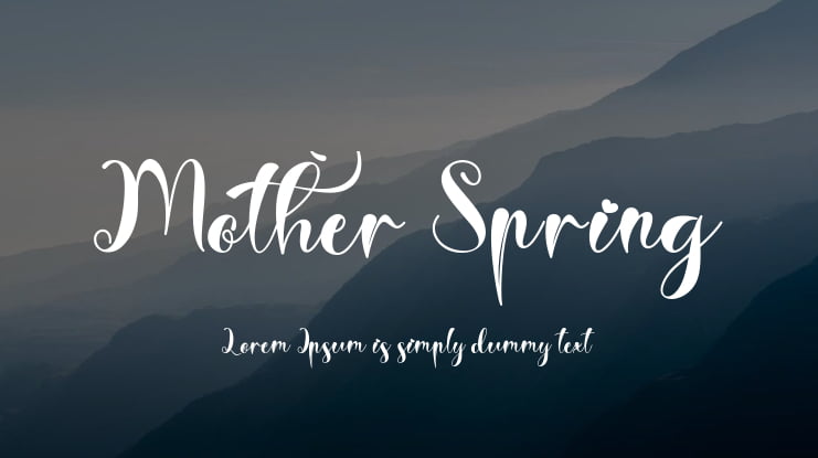 Mother Spring Font