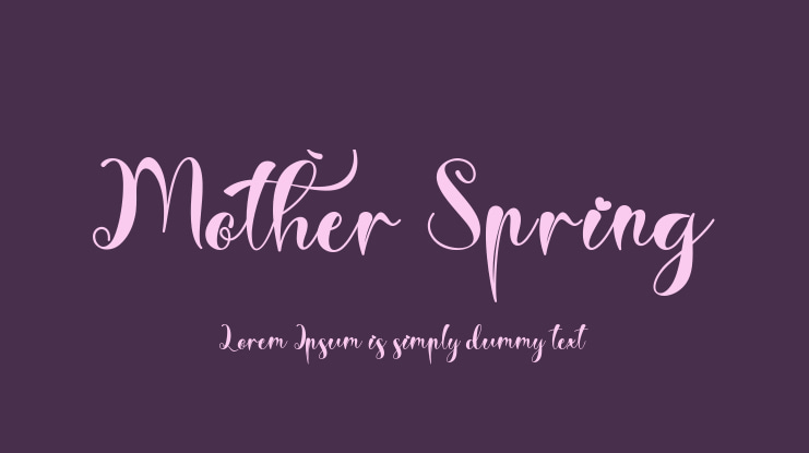 Mother Spring Font