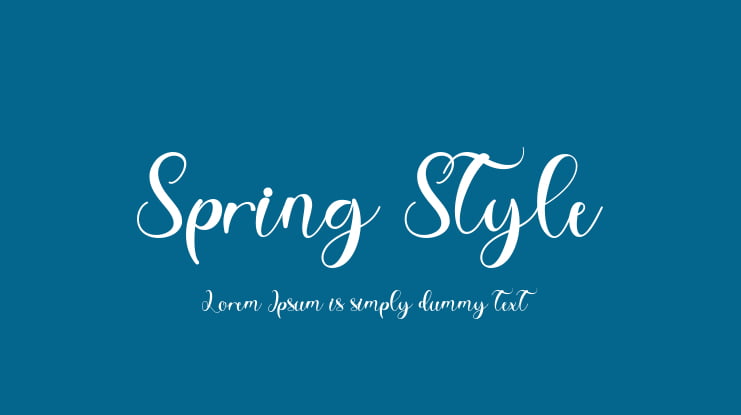 Spring Style Font