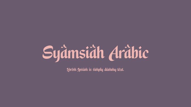 Syamsiah Arabic Font