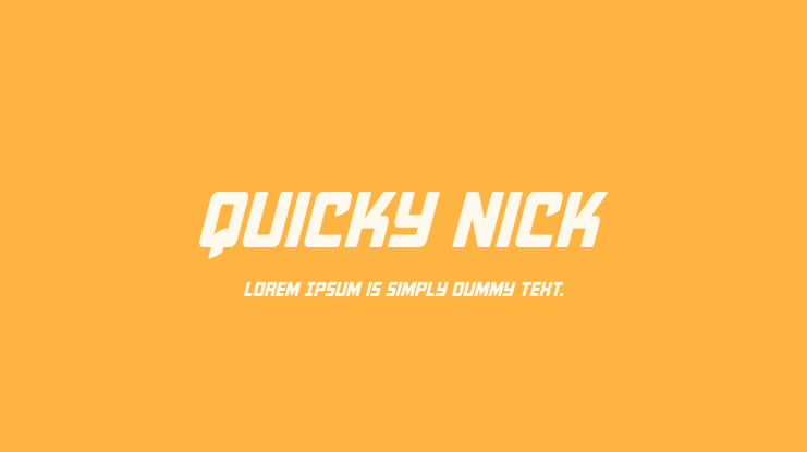 Quicky Nick Font Family