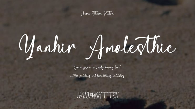 Yanhir Amolesthic Font