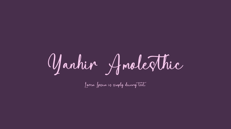 Yanhir Amolesthic Font