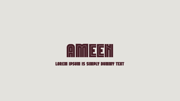 Ameen Font Family