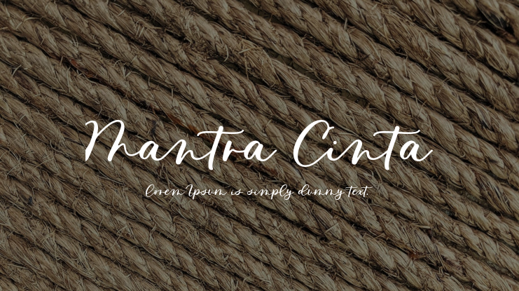 Mantra Cinta Font