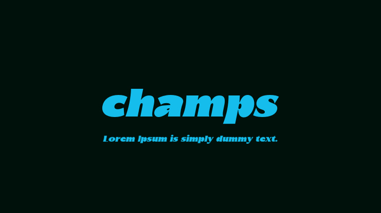 champs Font Family