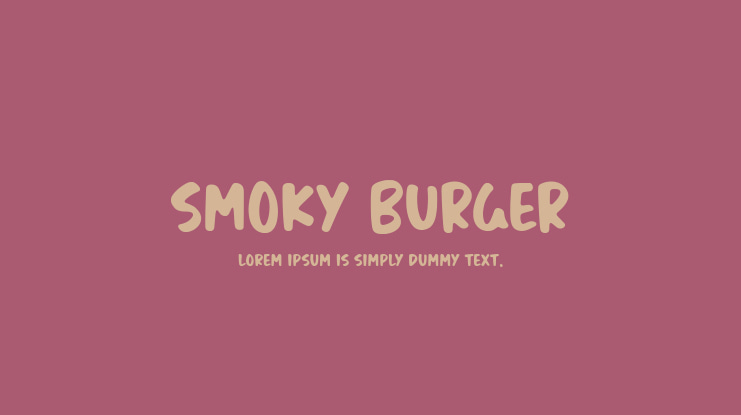 Smoky Burger Font