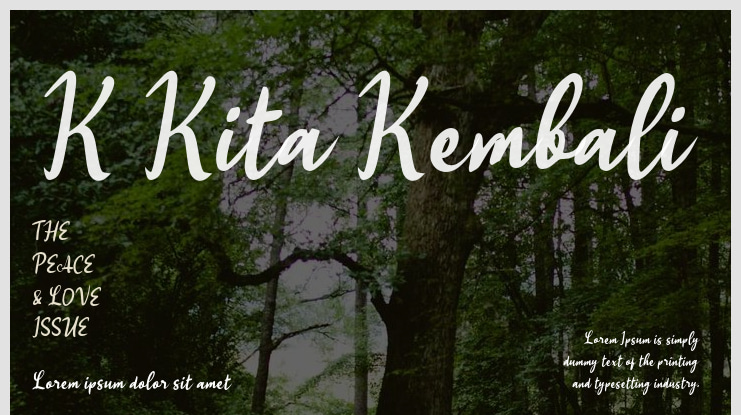 K Kita Kembali Font