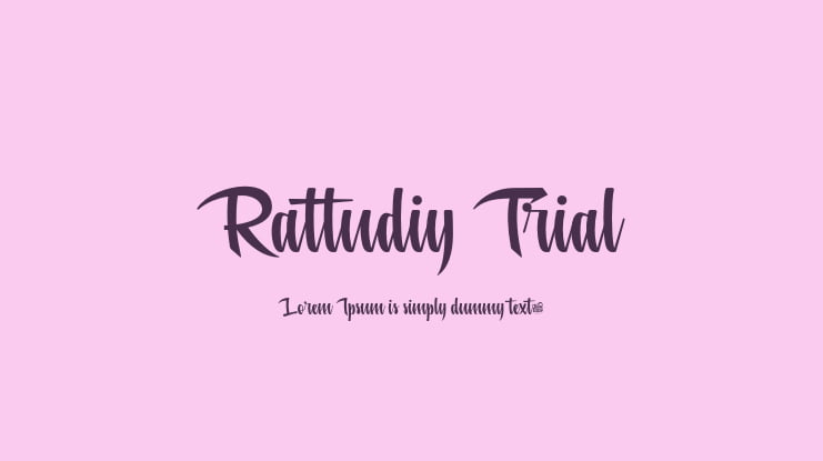 Rattudiy Trial Font