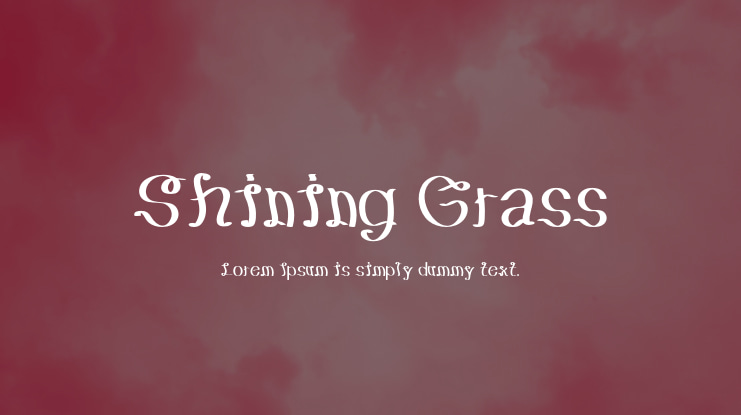 Shining Grass Font
