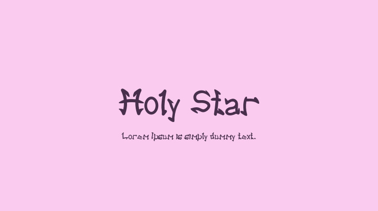 Holy Star Font
