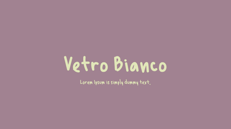 Vetro Bianco Font