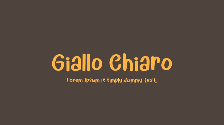 Giallo Chiaro Font