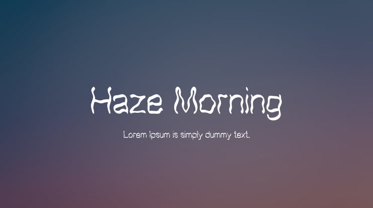 Haze Morning Font