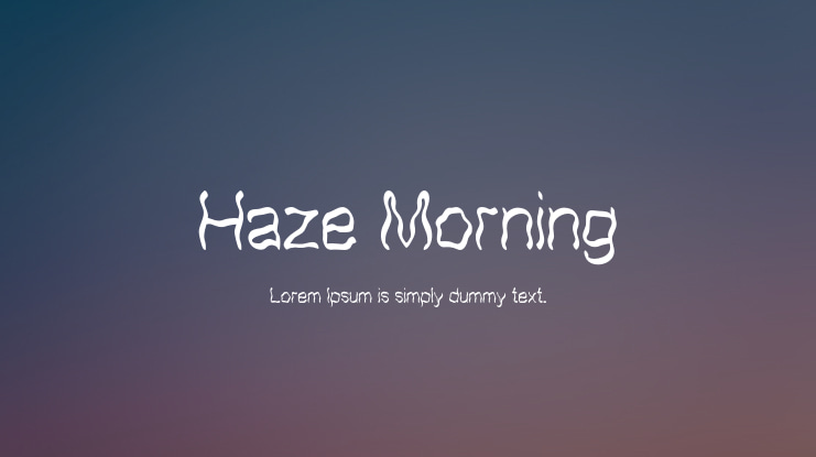 Haze Morning Font