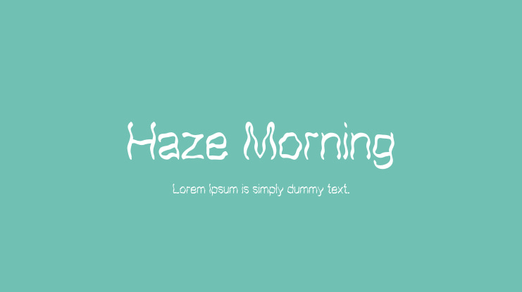 Haze Morning Font