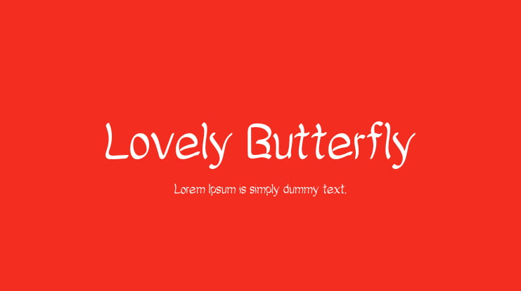 Lovely Butterfly Font