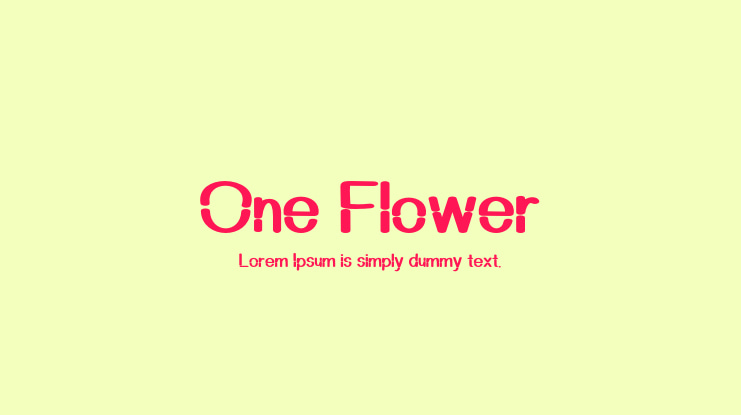 One Flower Font