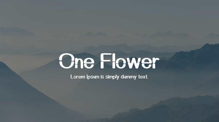 One Flower Font