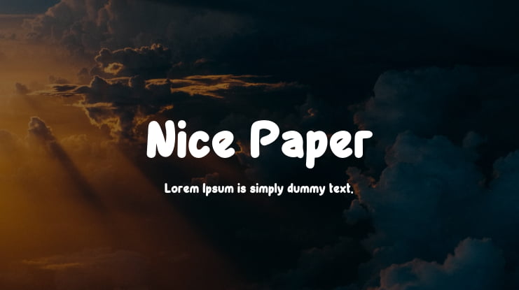 Nice Paper Font