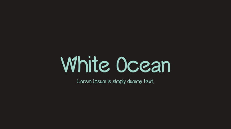 White Ocean Font