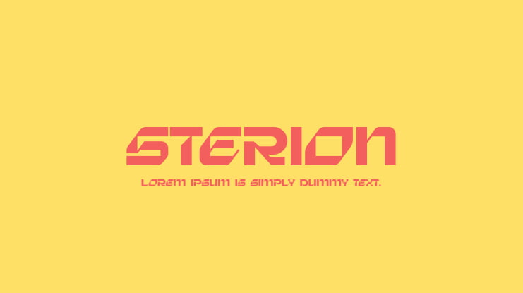 Sterion Font Family