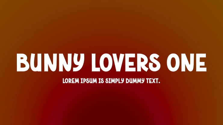 Bunny Lovers One Font