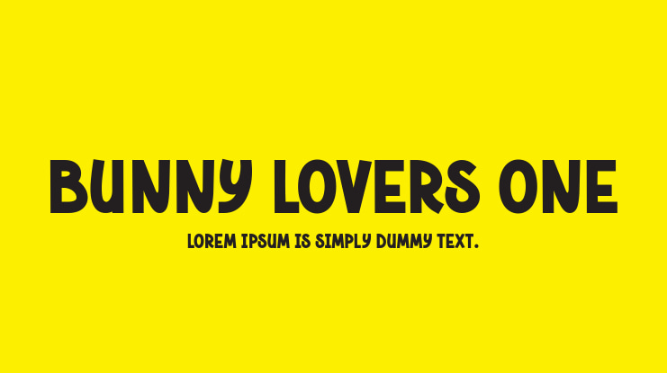 Bunny Lovers One Font