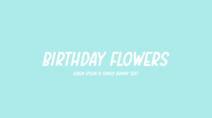 Birthday Flowers Font