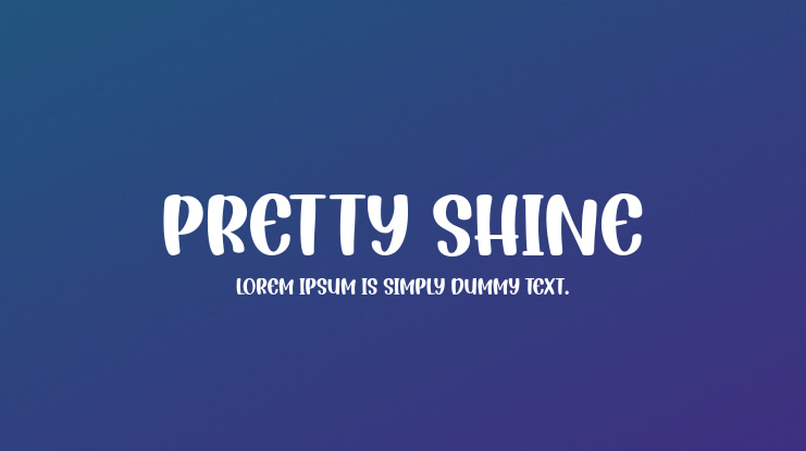 Pretty Shine Font