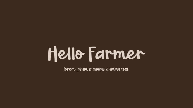 Hello Farmer Font