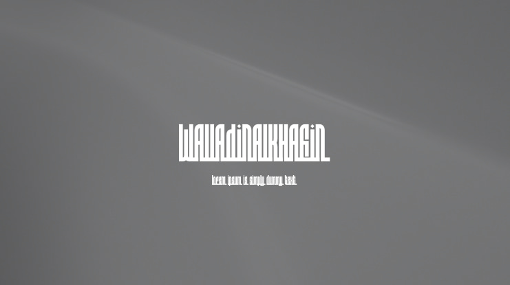 WALLADINALKHAFIN Font