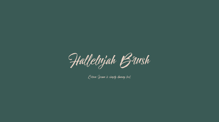 Hallelujah Brush Font Family