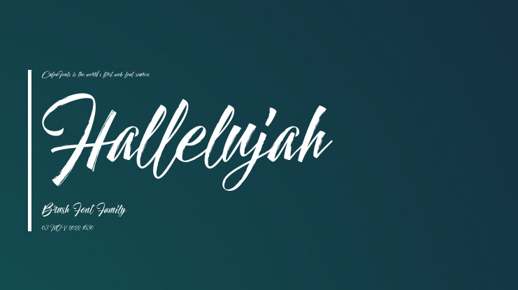 Hallelujah Brush Font Family