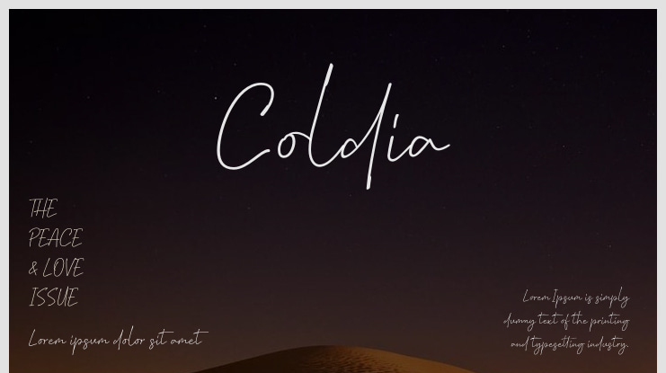 Coldia Font Family