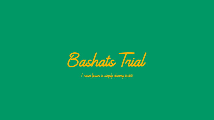 Bashats Trial Font