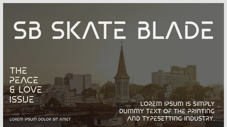SB Skate blade Font