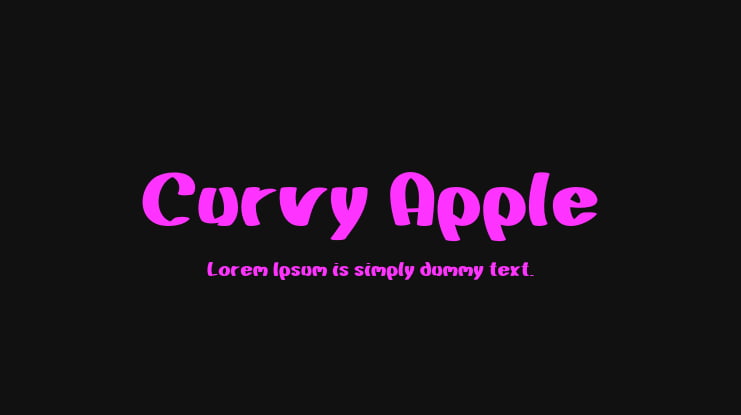 Curvy Apple Font