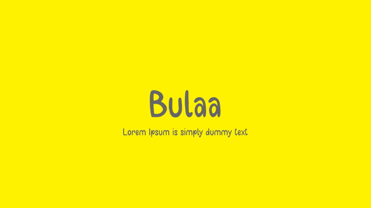 Bulaa Font