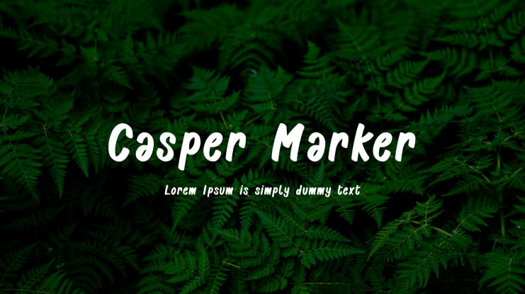 Casper Marker Font