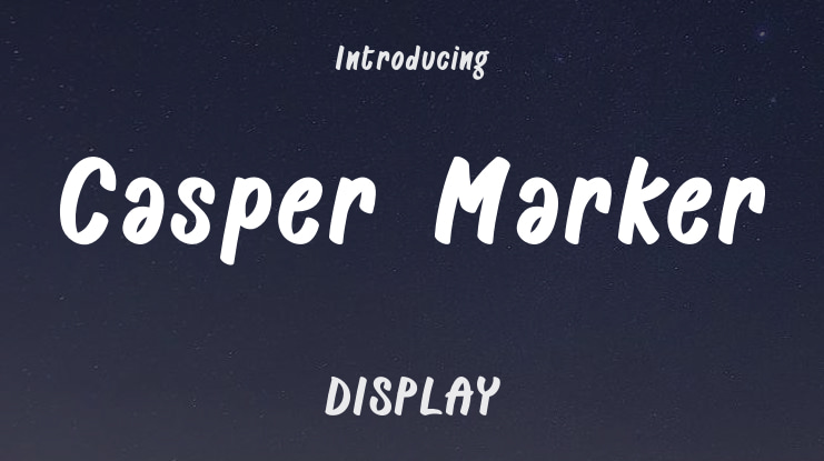 Casper Marker Font