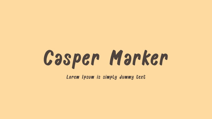 Casper Marker Font