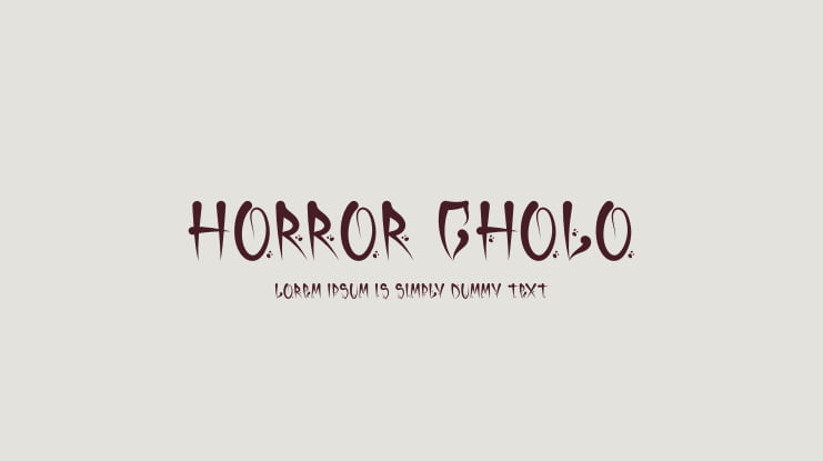 Horror Cholo Font