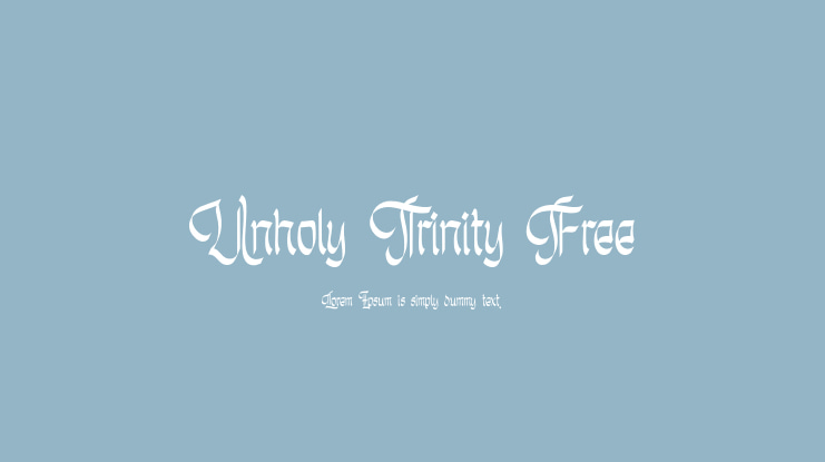 Unholy Trinity Free Font