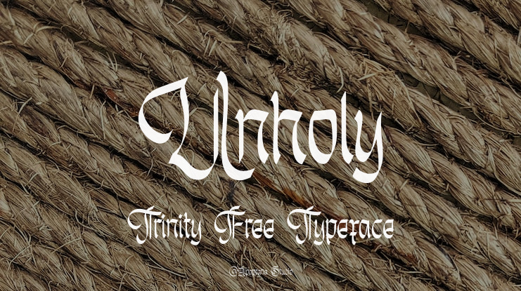 Unholy Trinity Free Font
