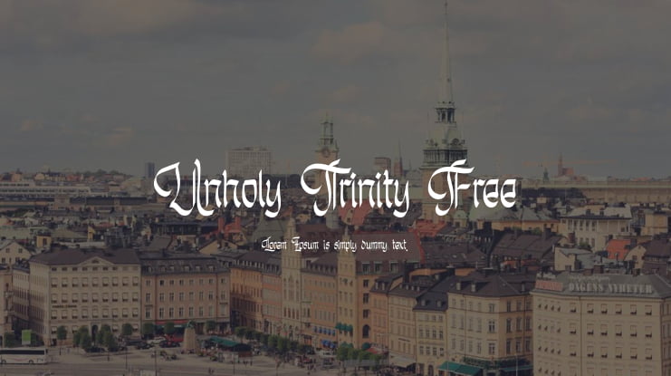 Unholy Trinity Free Font